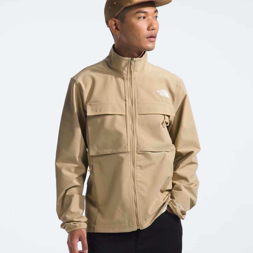 The North Face Jacket Mens Medium Khaki Willow Stretch Full Zip Pockets